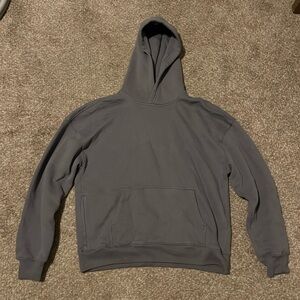 Hollister Gray Pullover Hoodie Sweatshirt - Oversized Crop Fit